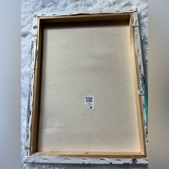 Anna Dusza Fashionista Wall Print on Canvas - Blue Black and White - Picture 3 of 3